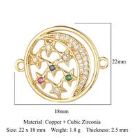 Simple Style Angel Moon Crown Copper Plating Inlay Zircon Gold Plated Silver Plated Charms Jewelry Accessories sku image 16