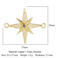 Simple Style Angel Moon Crown Copper Plating Inlay Zircon Gold Plated Silver Plated Charms Jewelry Accessories sku image 10