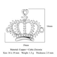 Simple Style Angel Moon Crown Copper Plating Inlay Zircon Gold Plated Silver Plated Charms Jewelry Accessories sku image 13