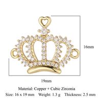 Simple Style Angel Moon Crown Copper Plating Inlay Zircon Gold Plated Silver Plated Charms Jewelry Accessories sku image 14