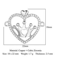 Simple Style Angel Moon Crown Copper Plating Inlay Zircon Gold Plated Silver Plated Charms Jewelry Accessories sku image 17
