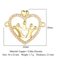 Simple Style Angel Moon Crown Copper Plating Inlay Zircon Gold Plated Silver Plated Charms Jewelry Accessories sku image 18