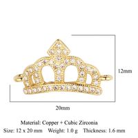 Simple Style Angel Moon Crown Copper Plating Inlay Zircon Gold Plated Silver Plated Charms Jewelry Accessories sku image 4
