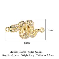 Simple Style Angel Moon Crown Copper Plating Inlay Zircon Gold Plated Silver Plated Charms Jewelry Accessories sku image 8