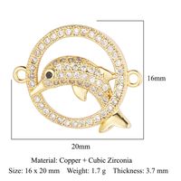 Simple Style Angel Moon Crown Copper Plating Inlay Zircon Gold Plated Silver Plated Charms Jewelry Accessories sku image 24