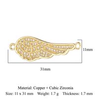 Simple Style Angel Moon Crown Copper Plating Inlay Zircon Gold Plated Silver Plated Charms Jewelry Accessories sku image 22