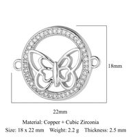 Simple Style Angel Moon Crown Copper Plating Inlay Zircon Gold Plated Silver Plated Charms Jewelry Accessories sku image 19