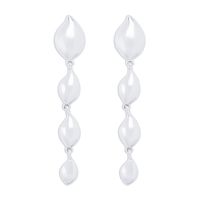1 Pair Modern Style Simple Style Solid Color Alloy Drop Earrings sku image 1