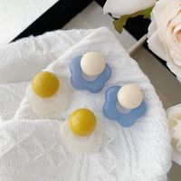 1 Pair Cute Simple Style Classic Style Flower Resin Ear Studs main image 7