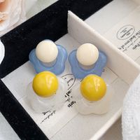 1 Pair Cute Simple Style Classic Style Flower Resin Ear Studs main image 5