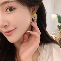 1 Pair Cute Simple Style Classic Style Flower Resin Ear Studs main image 8