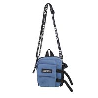 Men's Solid Color Nylon Zipper Crossbody Bag sku image 2