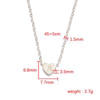 Stainless Steel Titanium Steel 18K Gold Plated Simple Style Letter Heart Shape None Pendant Necklace main image 5