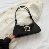 Women's All Seasons Pu Leather Solid Color Streetwear Square Magnetic Buckle Square Bag sku image 1