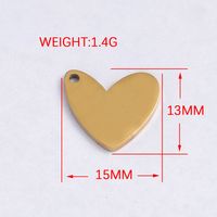 1 Piece Stainless Steel None 18K Gold Plated Heart Shape main image 2