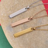Stainless Steel 18K Gold Plated Rose Gold Plated Cartoon Style Plating Solid Color None Pendant Necklace main image 3