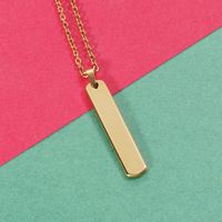 Stainless Steel 18K Gold Plated Rose Gold Plated Cartoon Style Plating Solid Color None Pendant Necklace main image 1