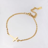 Simple Style Commute Solid Color Stainless Steel 18K Gold Plated None Bracelets In Bulk main image 6