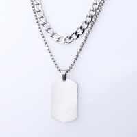 Stainless Steel None Streetwear Plating Solid Color None Layered Necklaces main image 1