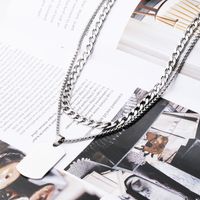 Stainless Steel None Streetwear Plating Solid Color None Layered Necklaces main image 4