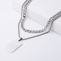 Stainless Steel None Streetwear Plating Solid Color None Layered Necklaces main image 3