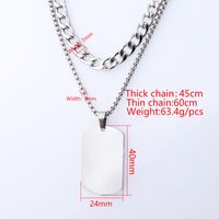 Stainless Steel None Streetwear Plating Solid Color None Layered Necklaces main image 2