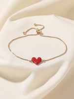 Casual Elegant Heart Shape Copper Lacquer Painting Bracelets main image 5