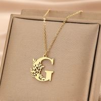 Wholesale Basic Classic Style Letter Stainless Steel Plating Pendant Necklace sku image 10