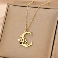 Wholesale Basic Classic Style Letter Stainless Steel Plating Pendant Necklace sku image 6
