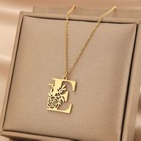 Wholesale Basic Classic Style Letter Stainless Steel Plating Pendant Necklace sku image 8