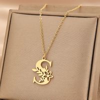Wholesale Basic Classic Style Letter Stainless Steel Plating Pendant Necklace sku image 3