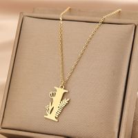 Wholesale Basic Classic Style Letter Stainless Steel Plating Pendant Necklace sku image 12