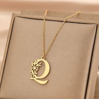 Wholesale Basic Classic Style Letter Stainless Steel Plating Pendant Necklace sku image 18