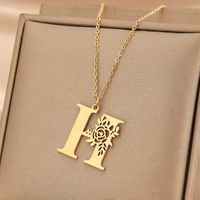 Wholesale Basic Classic Style Letter Stainless Steel Plating Pendant Necklace sku image 11