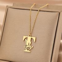 Wholesale Basic Classic Style Letter Stainless Steel Plating Pendant Necklace sku image 20