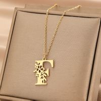 Wholesale Basic Classic Style Letter Stainless Steel Plating Pendant Necklace sku image 9