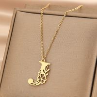 Wholesale Basic Classic Style Letter Stainless Steel Plating Pendant Necklace sku image 1