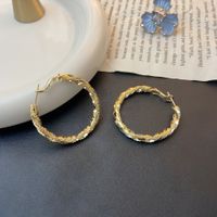 1 Pair Simple Style Solid Color Inlay Copper Rhinestones Earrings sku image 1