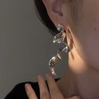 1 Pair Simple Style Geometric Copper Drop Earrings main image 4