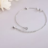 Elegant Lady Solid Color Butterfly Sterling Silver Plating Inlay Zircon Silver Plated Bracelets main image 2