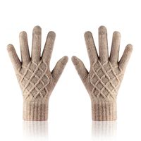 Unisex Vintage Style Stripe Solid Color Gloves 1 Pair main image 4