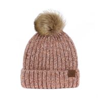 Women's Basic Retro Solid Color Pom Poms Eaveless Wool Cap main image 3