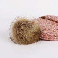 Women's Basic Retro Solid Color Pom Poms Eaveless Wool Cap main image 5