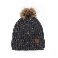 Women's Basic Retro Solid Color Pom Poms Eaveless Wool Cap sku image 6