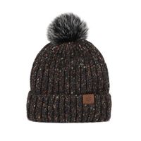 Women's Basic Retro Solid Color Pom Poms Eaveless Wool Cap sku image 3