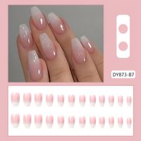 Lady Color Block Plastic Nail Patches 1 Piece sku image 1