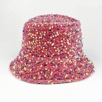 Unisex Hip-hop Retro Streetwear Colorful Sequins Wide Eaves Bucket Hat sku image 3
