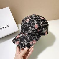 Women's Retro Flower Butterfly Curved Eaves Baseball Cap main image 5