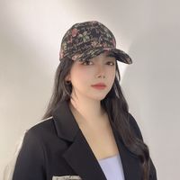 Women's Retro Flower Butterfly Curved Eaves Baseball Cap main image 4