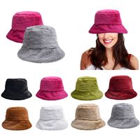 Women's Basic Solid Color Wide Eaves Bucket Hat main image 6